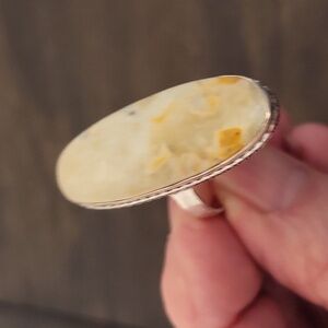 NWOT Baltic Amber Gemstone Silver Ring